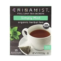 China Mist - Simply Mint Herbal Full Leaf Tea Sachet, 15 Count Box - Biodegradable And Individually Wrapped (6 Pack) -Food And Beverage Store 418qejcaccl 1
