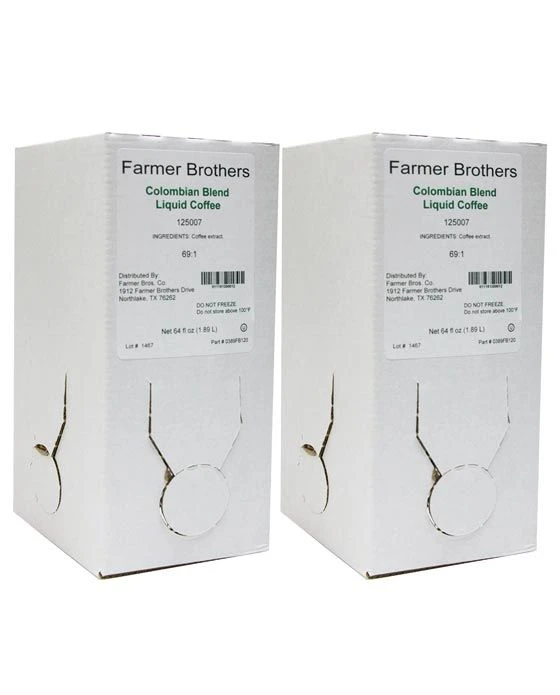Farmer Brothers Colombian Blend Liquid Coffee, 2 Boxes (64 Oz Ea.) 1 Farmer Brothers Colombian Blend Liquid Coffee, 2 Boxes (64 Oz Ea.)