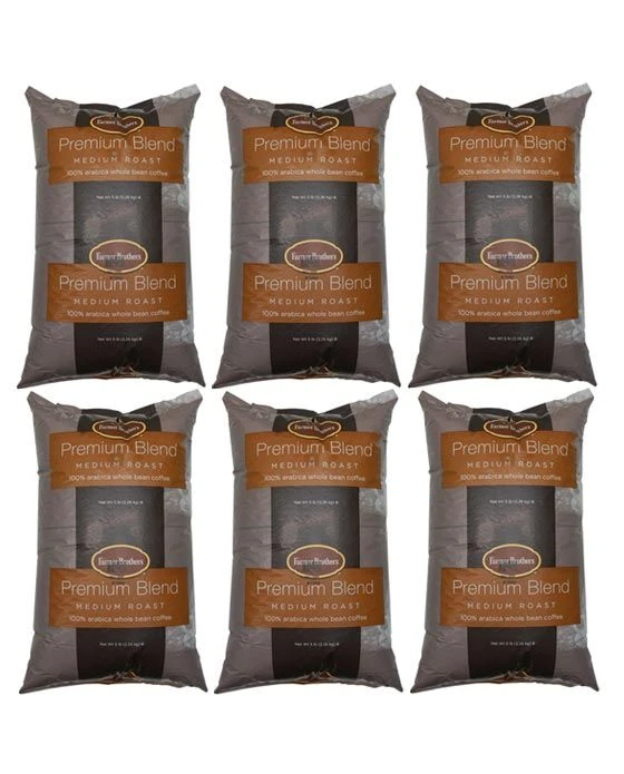Farmer Brothers Medium Roast 100% Arabica Bean (6 Bags/5 Lbs Ea.) 1 Farmer Brothers Medium Roast 100% Arabica Bean (6 Bags/5 Lbs Ea.)