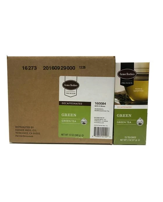 Farmer Brothers Premium: Decaf Green Tea, 6/25 Ct Tea Boxes 1 Farmer Brothers Premium: Decaf Green Tea, 6/25 Ct Tea Boxes