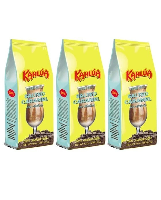Kahlua Salted Caramel Gourmet Ground Coffee (3 Bags/10 Oz) 1 Kahlua Salted Caramel Gourmet Ground Coffee (3 Bags/10 Oz)