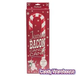 Archie McPhee Jumbo Bacon Candy Cane -Food And Beverage Store archie mcphee jumbo bacon candy cane candy warehouse 3