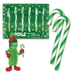 Archie McPhee Pickle Candy Canes: 6-Piece Box -Food And Beverage Store archie mcphee pickle candy canes 6 piece box candy warehouse 3