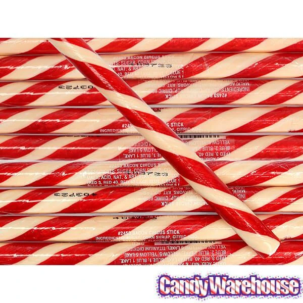 Bacon Hard Candy Sticks: 100-Piece Box 3 Bacon Hard Candy Sticks: 100-Piece Box - Image 3