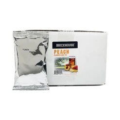 Brickhouse Peach Flavored Iced Tea, 24/3 Oz Packets, Loose Leaf With Filters -Food And Beverage Store brickhouse peach flavored iced tea 24 3oz