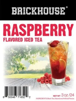 Brickhouse Raspberry Flavored Iced Tea, 24/3 Oz Packets, Loose Leaf With Filters -Food And Beverage Store brickhouse raspberry flavored iced tea 2