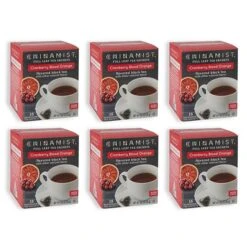 China Mist - Cranberry Blood Orange Organic Black Full Leaf Tea Sachet, 6 Boxes 15 Count Each