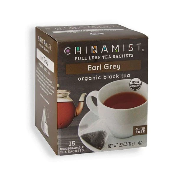 China Mist - Earl Grey Organic Black Full Leaf Tea Sachet, 6 Boxes 15 Count Each 2 China Mist - Earl Grey Organic Black Full Leaf Tea Sachet, 6 Boxes 15 Count Each - Image 2