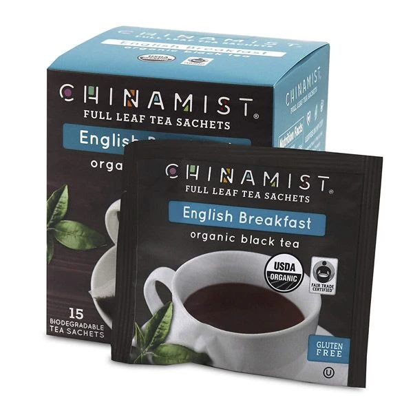 China Mist - English Breakfast Organic Black Full Leaf Tea Sachet, 4 Boxes 15 Count Each 3 China Mist - English Breakfast Organic Black Full Leaf Tea Sachet, 4 Boxes 15 Count Each - Image 3