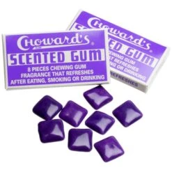 Choward's Violet Gum Packs: 24-Piece Box