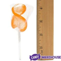 CurlyCutes Petite Crystal Ribbon Pops - Orange: 20-Piece Jar -Food And Beverage Store curlycutes petite crystal ribbon pops orange 20 piece jar candy warehouse 4