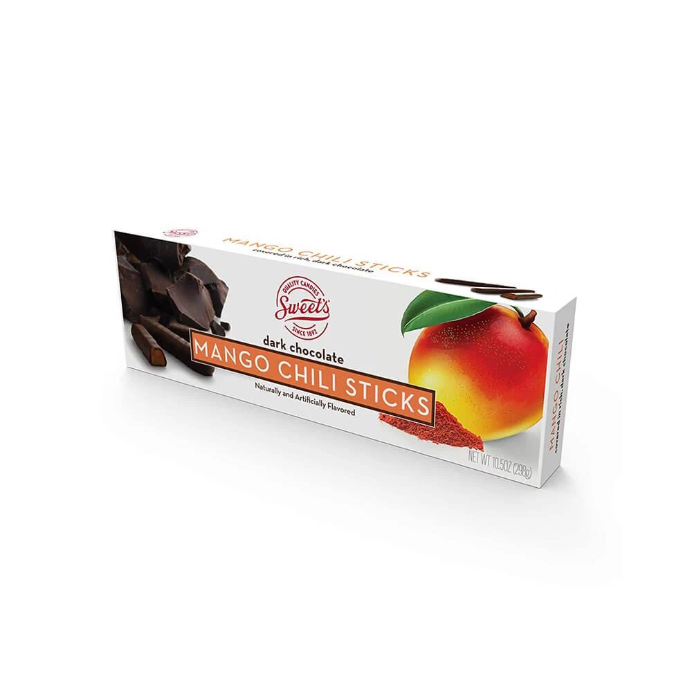 Dark Chocolate Covered Mango Chili Sticks: 10.5-Ounce Gift Box 1 Dark Chocolate Covered Mango Chili Sticks: 10.5-Ounce Gift Box