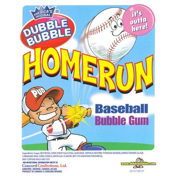 Dubble Bubble Home Run Baseball Gumballs: 240-Piece Tub 5 Dubble Bubble Home Run Baseball Gumballs: 240-Piece Tub - Image 5