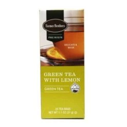 Farmer Brothers Premium Green Tea With Lemon, 6/25 Ct Tea Boxes -Food And Beverage Store fblemontea1 2