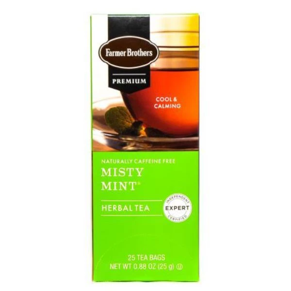 Farmer Brothers Premium: Misty Mint Hot Tea, 6/25 Ct Tea Boxes 2 Farmer Brothers Premium: Misty Mint Hot Tea, 6/25 Ct Tea Boxes - Image 2