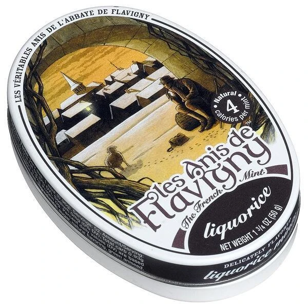 Flavigny Pastilles Candy Tins - Liquorice: 8-Piece Box 2 Flavigny Pastilles Candy Tins - Liquorice: 8-Piece Box - Image 2