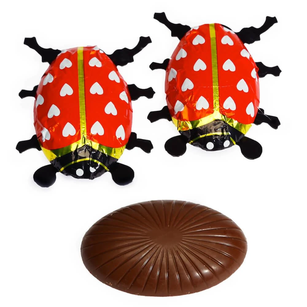 Foiled Milk Chocolate Lady Bugs: 36-Piece Display 1 Foiled Milk Chocolate Lady Bugs: 36-Piece Display