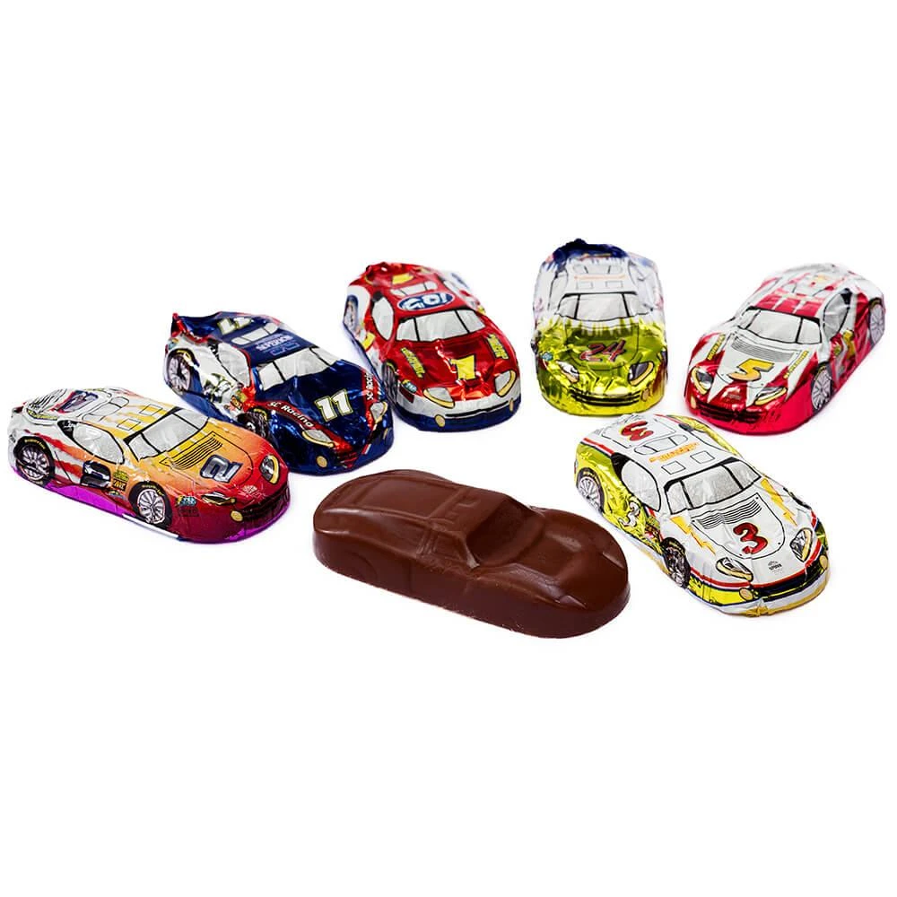 Foiled Milk Chocolate Race Cars: 36-Piece Display 1 Foiled Milk Chocolate Race Cars: 36-Piece Display