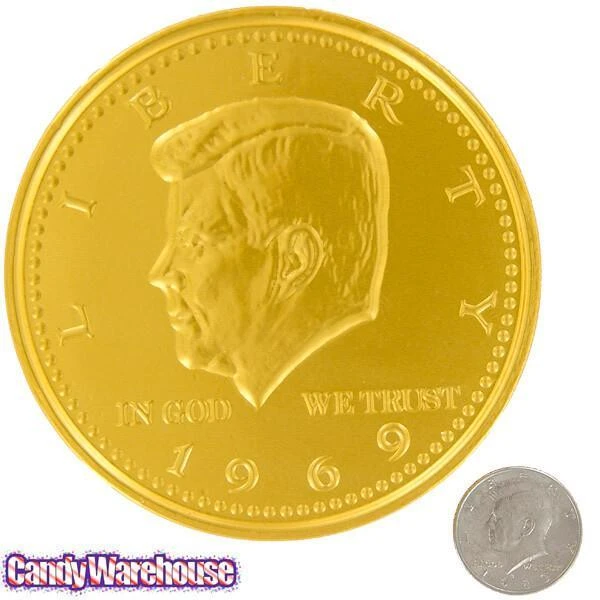 Fort Knox Gold Foiled Milk Chocolate 5-Inch Medallions: 12-Piece Box 2 Fort Knox Gold Foiled Milk Chocolate 5-Inch Medallions: 12-Piece Box - Image 2