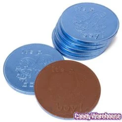 Fort Knox It's A Boy Foiled Milk Chocolate 4-Inch Medallions: 20-Piece Box -Food And Beverage Store fort knox it s a boy foiled milk chocolate 4 inch medallions 20 piece box candy warehouse 3