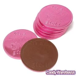 Fort Knox It's A Girl Foiled Milk Chocolate 4-Inch Medallions: 20-Piece Box -Food And Beverage Store fort knox it s a girl foiled milk chocolate 4 inch medallions 20 piece box candy warehouse 3