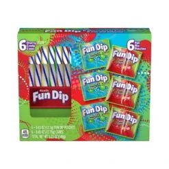 Fun Dip And Rainbow Cherry Candy Canes: 6-Piece Box