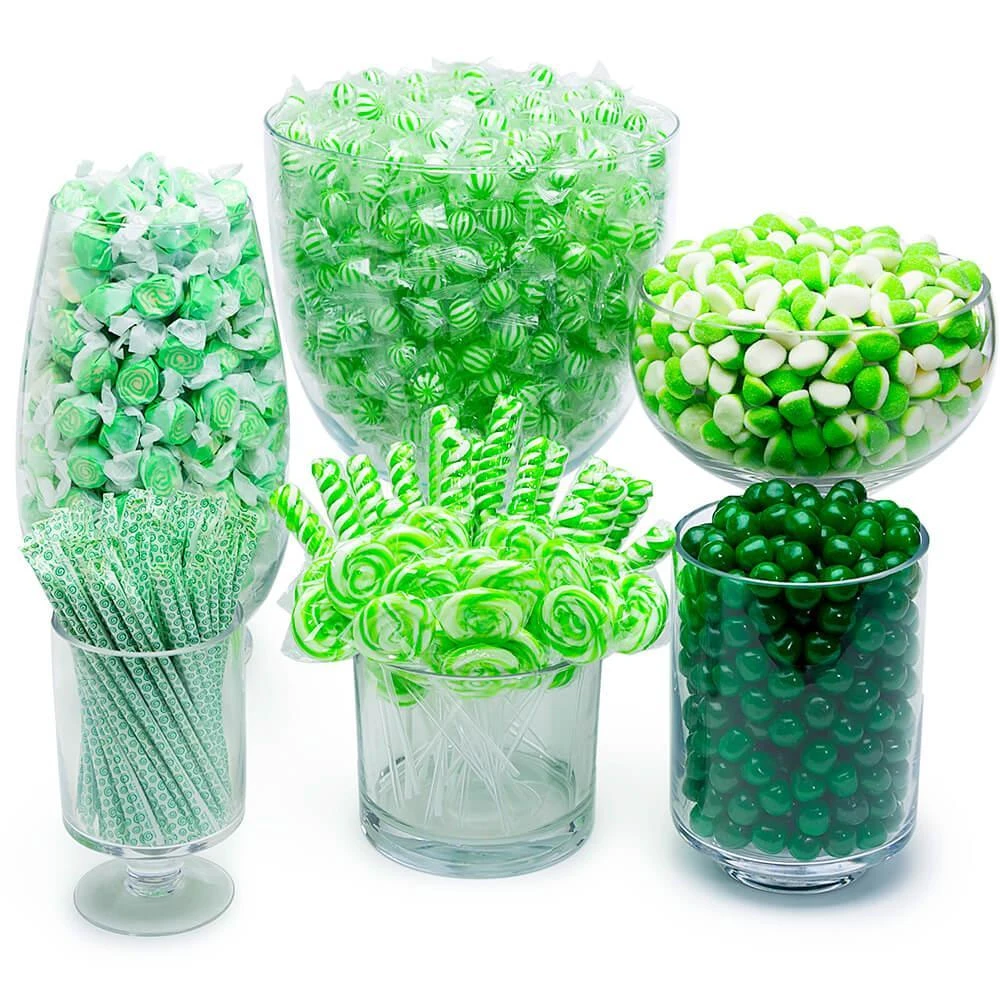Green Candy Bar Table Assortment 1 Green Candy Bar Table Assortment