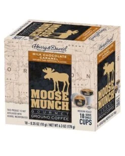 Harry & David Milk Chocolate Caramel Moose Munch Single-Serve Coffee 2/18 Count -Food And Beverage Store harry david milk chocolate caramel moose munch single serve coffee