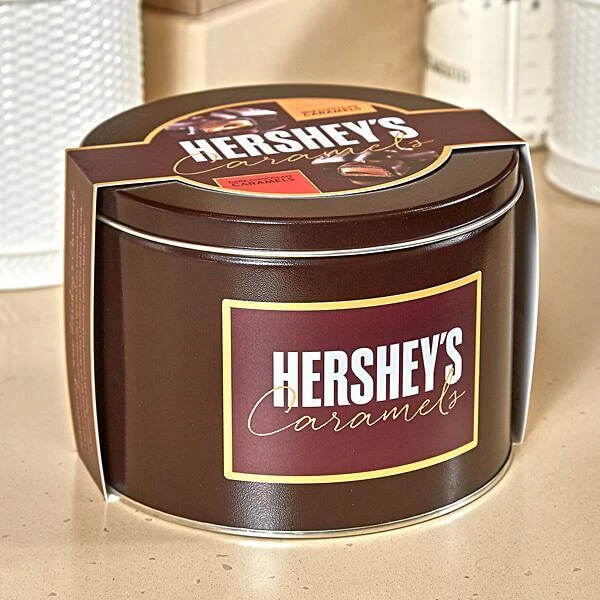 Hershey's Caramels - Milk And Dark Chocolate Caramel Candy: 2.5LB Gift Tin 5 Hershey's Caramels - Milk And Dark Chocolate Caramel Candy: 2.5LB Gift Tin - Image 5