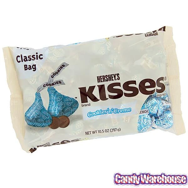 Hershey's Kisses Blue Foiled Cookies N Creme Candy: 60-Piece Bag 5 Hershey's Kisses Blue Foiled Cookies N Creme Candy: 60-Piece Bag - Image 5