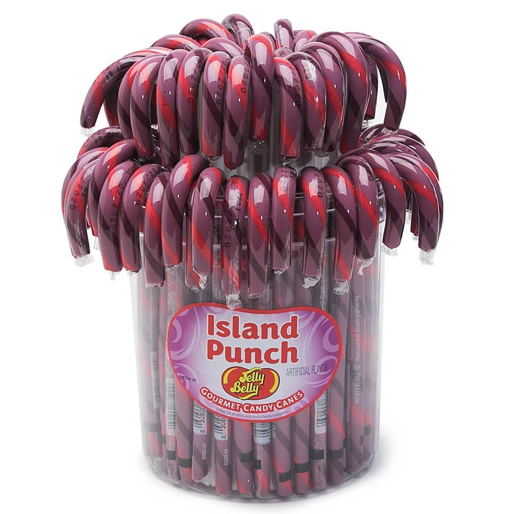 Jelly Belly Candy Canes - Island Punch: 80-Piece Bucket 1 Jelly Belly Candy Canes - Island Punch: 80-Piece Bucket