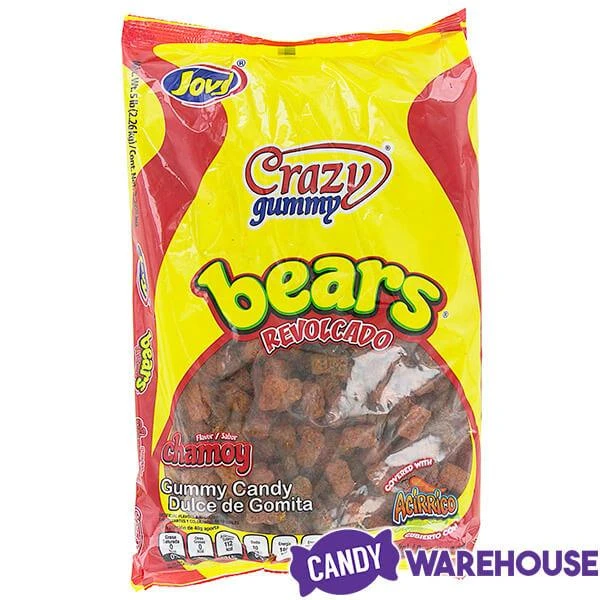 Jovy Crazy Gummy Bears Revolcado Chamoy Candy: 5LB Bag 2 Jovy Crazy Gummy Bears Revolcado Chamoy Candy: 5LB Bag - Image 2