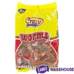Jovy Crazy Gummy Worms Revolcado Tamarindo Candy: 5LB Bag -Food And Beverage Store jovy crazy gummy worms revolcado tamarindo candy 5lb bag candy warehouse 2
