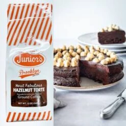 Junior's Most Fabulous Hazelnut Torte, Medium Roast Ground Coffee, 2/12 Oz Bags 7 Junior's Most Fabulous Hazelnut Torte, Medium Roast Ground Coffee, 2/12 Oz Bags -Food And Beverage Store juniorshazelnutmain 1