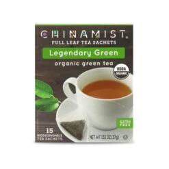 China Mist - Legendary Green Organic Black Full Leaf Tea Sachet, 15 Count Box -Food And Beverage Store legendarygreen teasachet packet 1 2