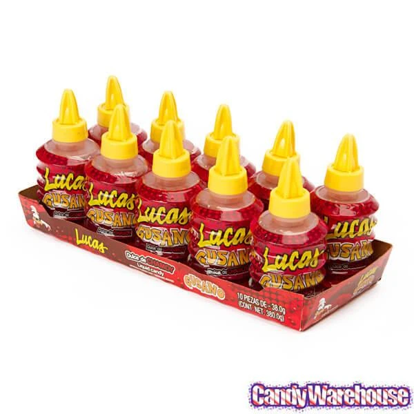 Lucas Gusano Candy - Chamoy: 10-Piece Pack 2 Lucas Gusano Candy - Chamoy: 10-Piece Pack - Image 2