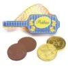 Madelaine Chanukah Gelt Gold Foiled Milk Chocolate Coins In Mesh Bags: 24-Piece Tub