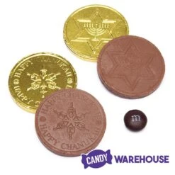Madelaine Chanukah Gelt Gold Foiled Milk Chocolate Coins In Mesh Bags: 24-Piece Tub -Food And Beverage Store madelaine chanukah gelt gold foiled milk chocolate coins in mesh bags 24 piece tub candy warehouse 4