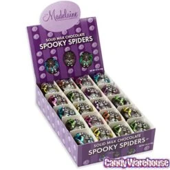 Madelaine Foiled Milk Chocolate Spooky Spiders: 60-Piece Display -Food And Beverage Store madelaine foiled milk chocolate spooky spiders 60 piece display candy warehouse 3