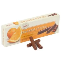 Milk Chocolate Covered Orange Jelly Candy Sticks: 10.5-Ounce Gift Box
