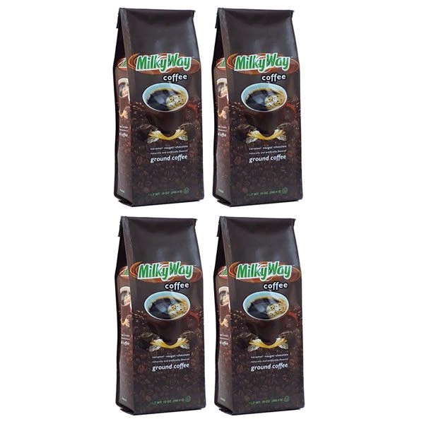 Milky Way Caramel, Nougat And Chocolate, Naturally And Artificially Flavored Ground Coffee,4/10 Oz Bags 1 Milky Way Caramel, Nougat And Chocolate, Naturally And Artificially Flavored Ground Coffee,4/10 Oz Bags