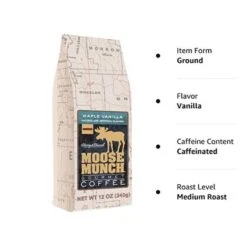 Harry & David Maple Vanilla Moose Munch Gourmet Coffee 6 Bags (12 Oz Each) 4 Harry & David Maple Vanilla Moose Munch Gourmet Coffee 6 Bags (12 Oz Each) -Food And Beverage Store mm 1 1