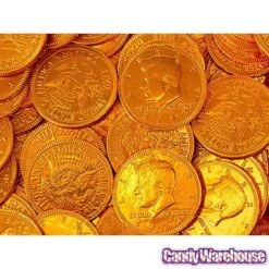 Orange Foiled Milk Chocolate Coins: 1LB Bag -Food And Beverage Store orange foiled milk chocolate coins 1lb bag candy warehouse 3