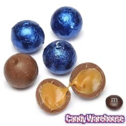 Palmer Foiled Caramel Filled Chocolate Candy Balls - Royal Blue: 5LB Bag -Food And Beverage Store palmer foiled caramel filled chocolate candy balls royal blue 5lb bag candy warehouse 3