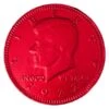Red Foiled Milk Chocolate Coins: 1LB Bag