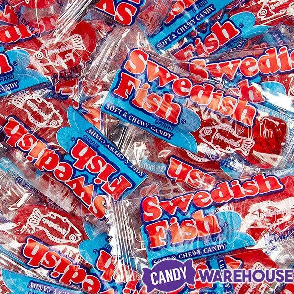 Red Swedish Fish Candy - Wrapped: 240-Piece Box 4 Red Swedish Fish Candy - Wrapped: 240-Piece Box - Image 4