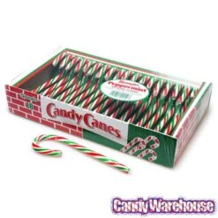 Red - White - Green Peppermint Candy Canes: 18-Piece Box -Food And Beverage Store red white green peppermint candy canes 18 piece box candy warehouse 4