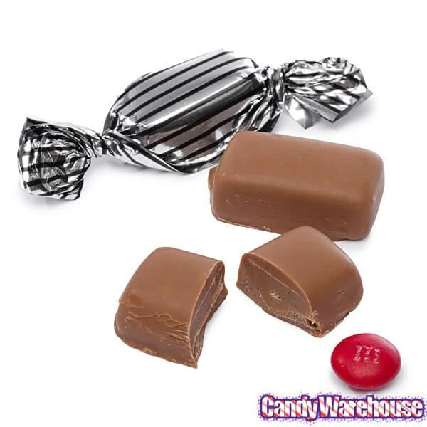 Silver With Black Stripes Wrapped Mocha Chocolate Meltaways: 1LB Bag 3 Silver With Black Stripes Wrapped Mocha Chocolate Meltaways: 1LB Bag - Image 3