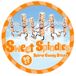 Sweet Spindles Mini Hard Candy Sticks - Orange: 50-Piece Jar -Food And Beverage Store sweet spindles mini hard candy sticks orange 50 piece jar candy warehouse 4