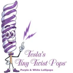 Tesla's Tiny Twist Pops - Grape: 48-Piece Jar -Food And Beverage Store tesla s tiny twist pops grape 48 piece jar candy warehouse 4